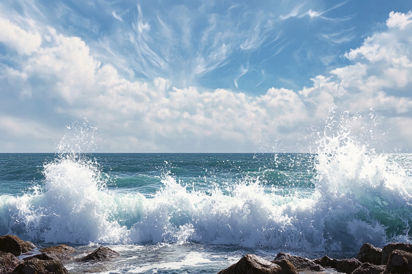 Fototapeta Flizelina Krajina Voda Pobřeží Moře Oceán Vlny 416x254 130g