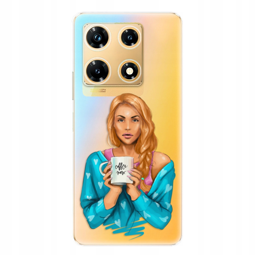 Silikonowe etui iSaprio Coffe Now Redhead do Infinix Note 30 Pro