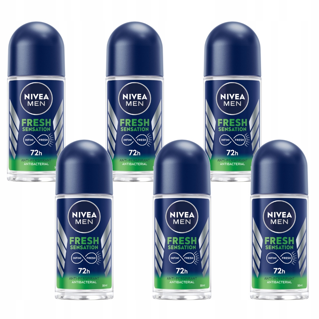 Nivea Men Fresh Sensation Antyperspirant męski w kulce pod pachę 50ml x 6