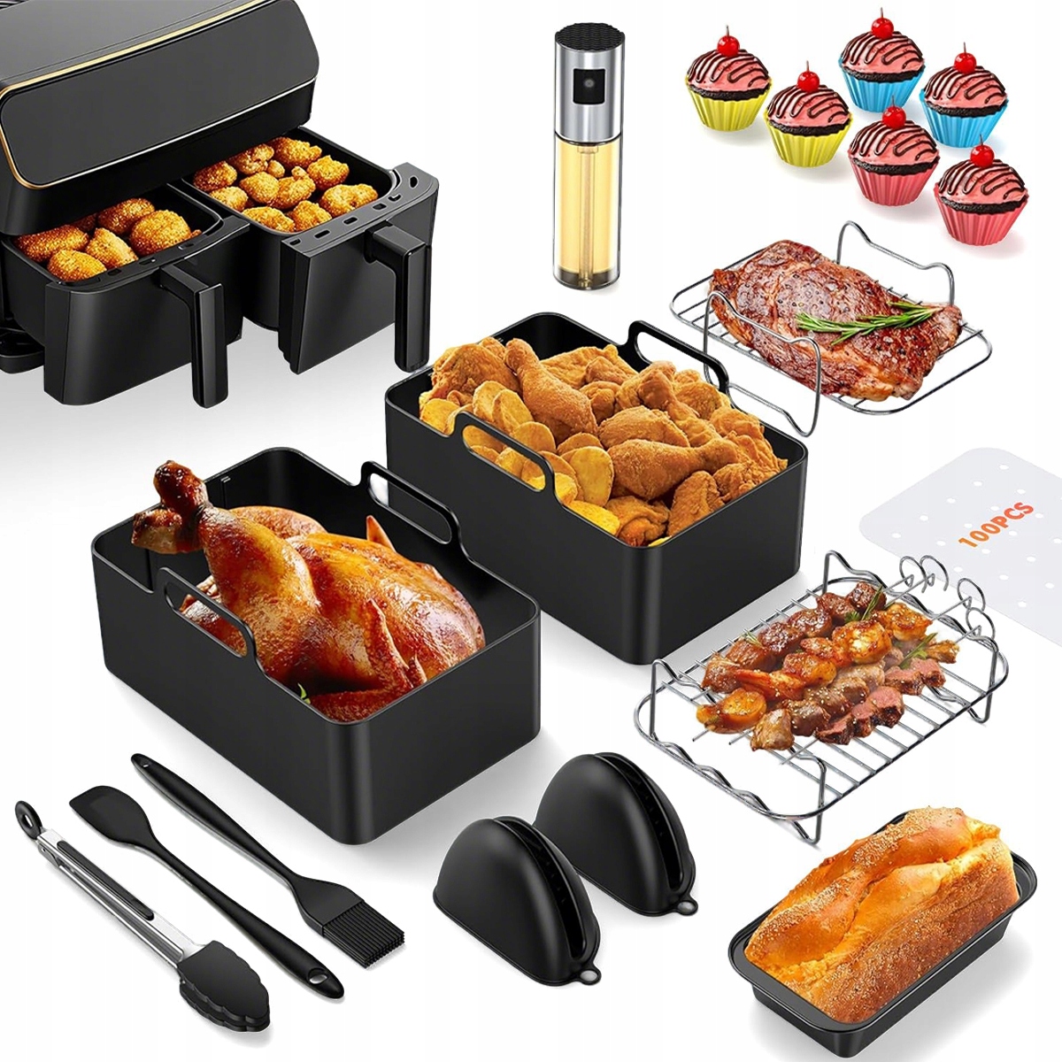 22szt Akcesoria do frytkownicy Airfryer ,do Ninja AF400EU & AF300EU