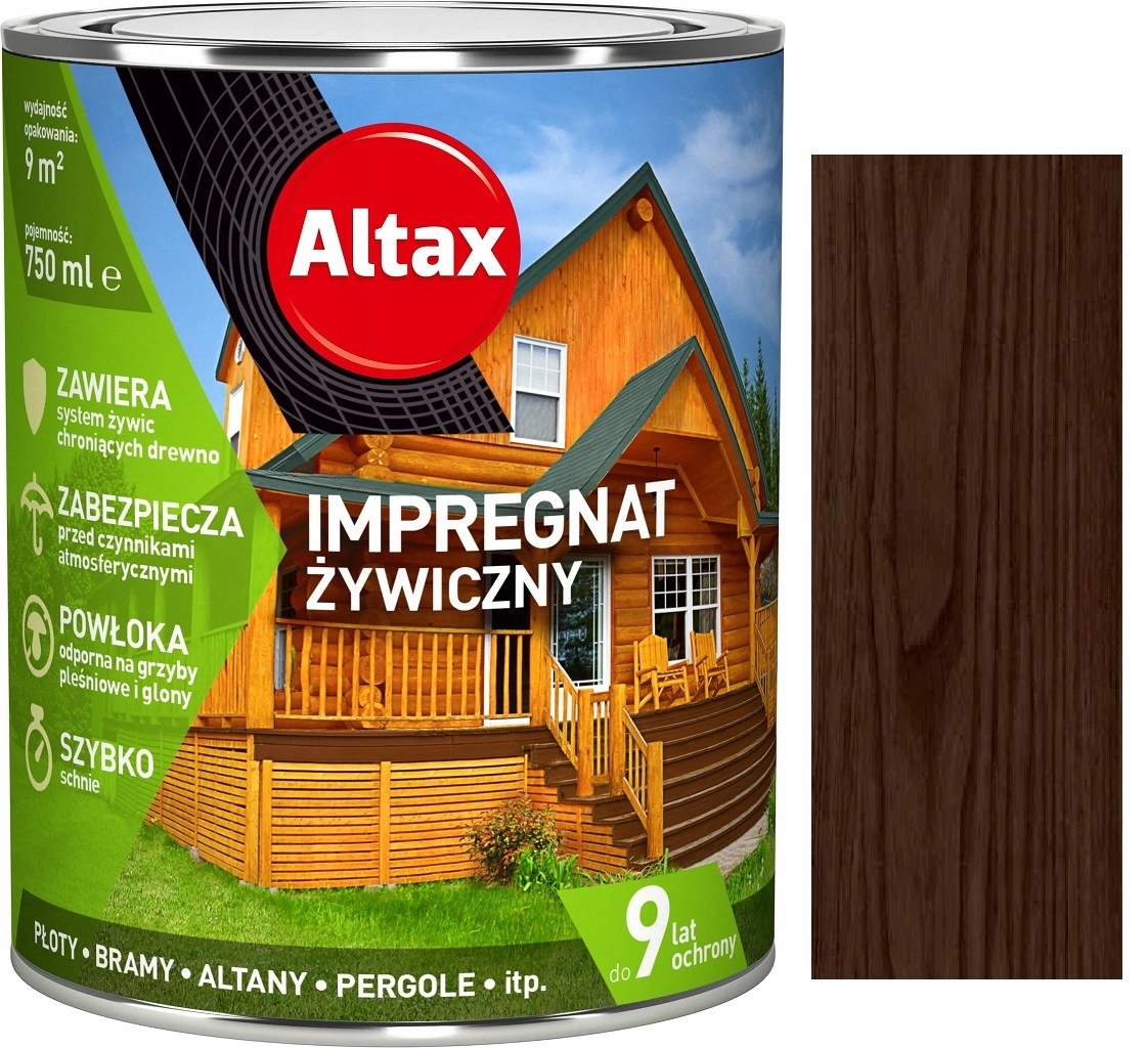 ALTAX IMPREGNAT ŻYWICZNY DREWNA PALISANDER 0.75L