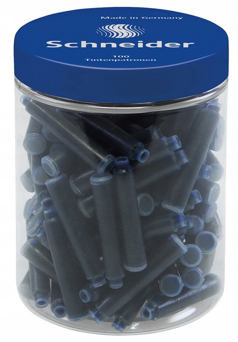 

Naboje do piór plastikowy słoik 100szt niebieski