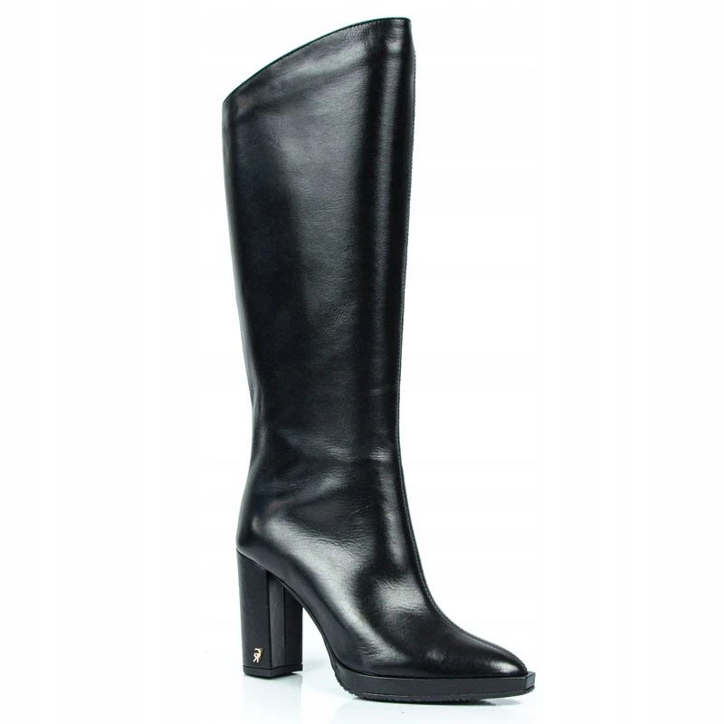 CARINII B8587 KOZAKI KLASYCZNE SKÓRA CZARNE 39