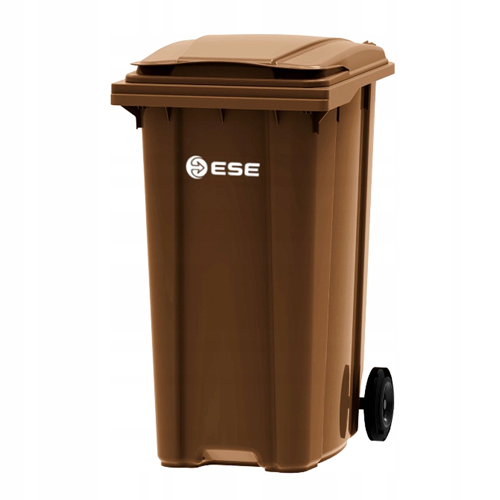 Pojemnik Kosz 360L Na Śmieci Odpady Brązowy Ese De