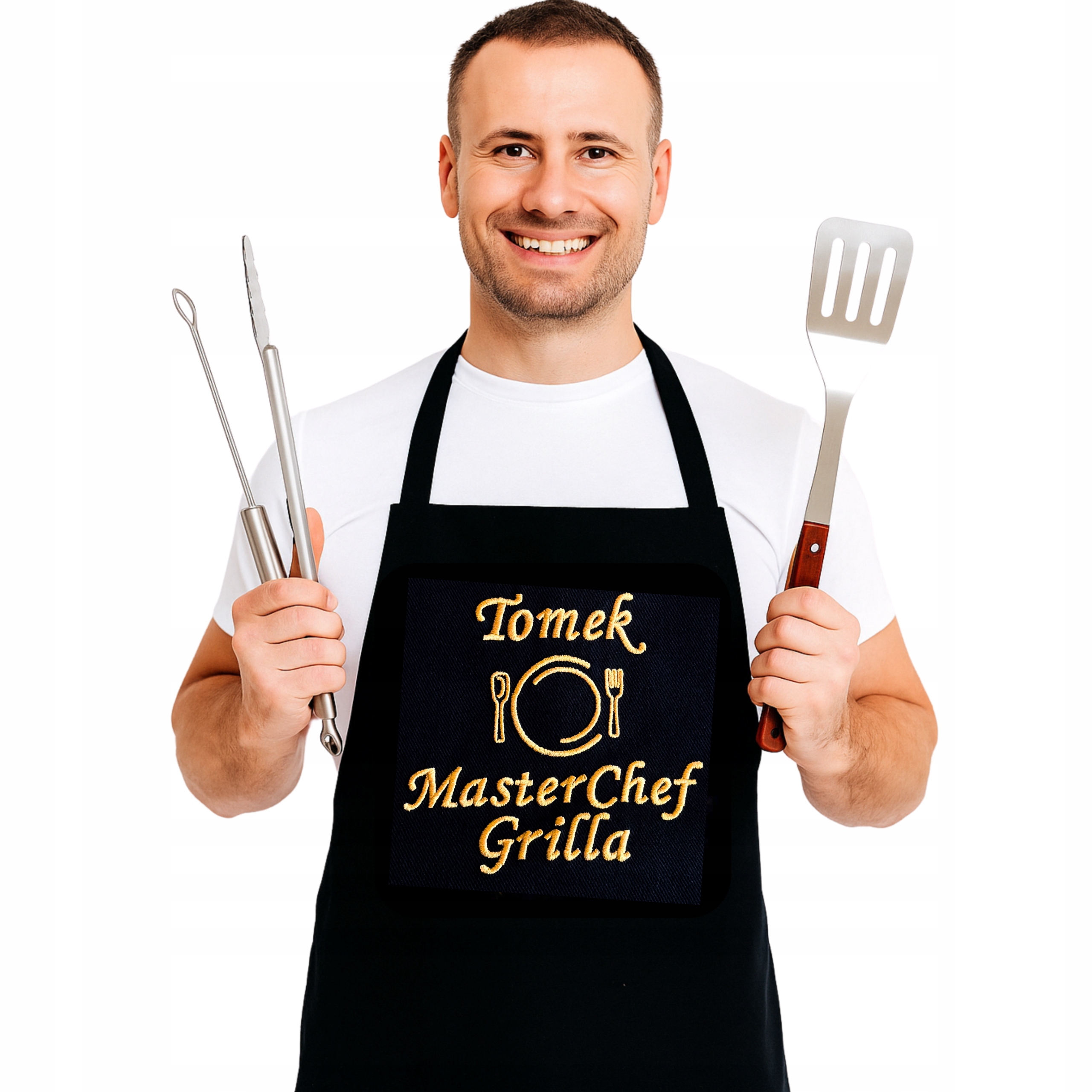 Fartuch Masterchef Do Grilla Grill Grillowy Grillowania Śmieszny Męski Król
