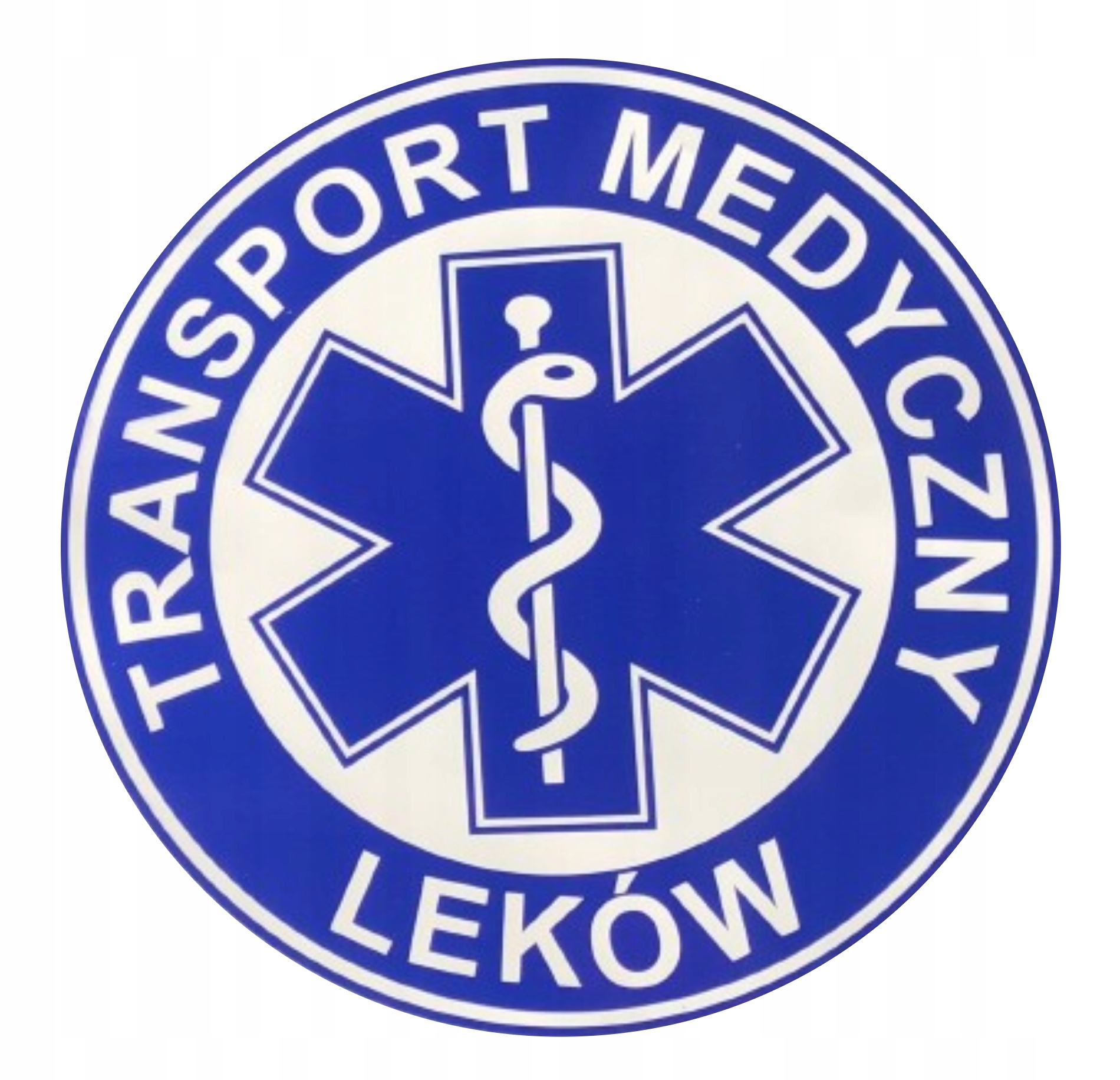 Naklejka Transport Medyczny Leków na samochód niebieska 40cm