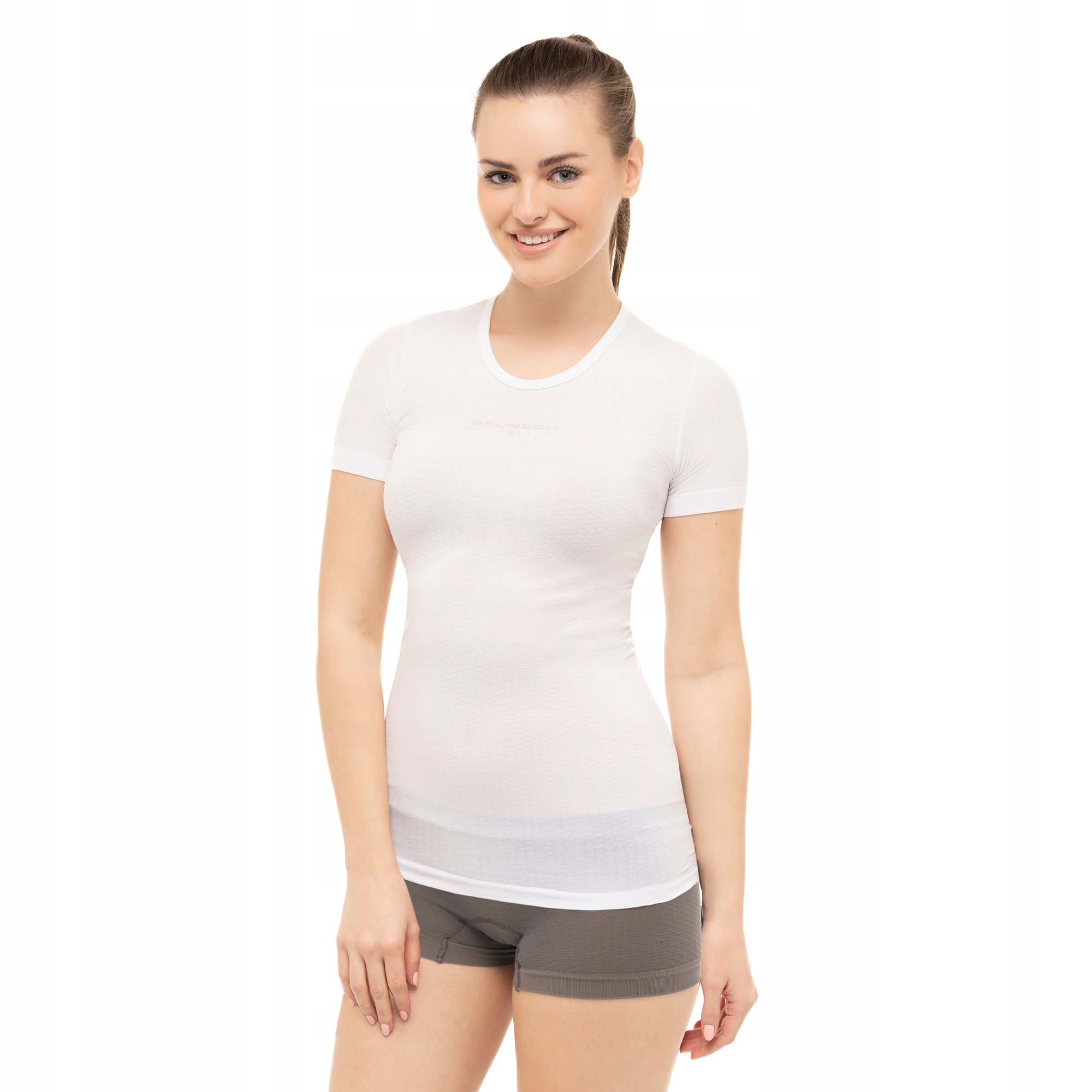 Koszulka termoaktywna Brubeck Base Layer UNISEX Potówka z krótkim rękawem L Kolor biały