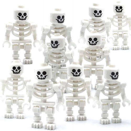 Lego Figurka Gen047 Armáda Castle Kostra Kostlivec Bílá 10 ks