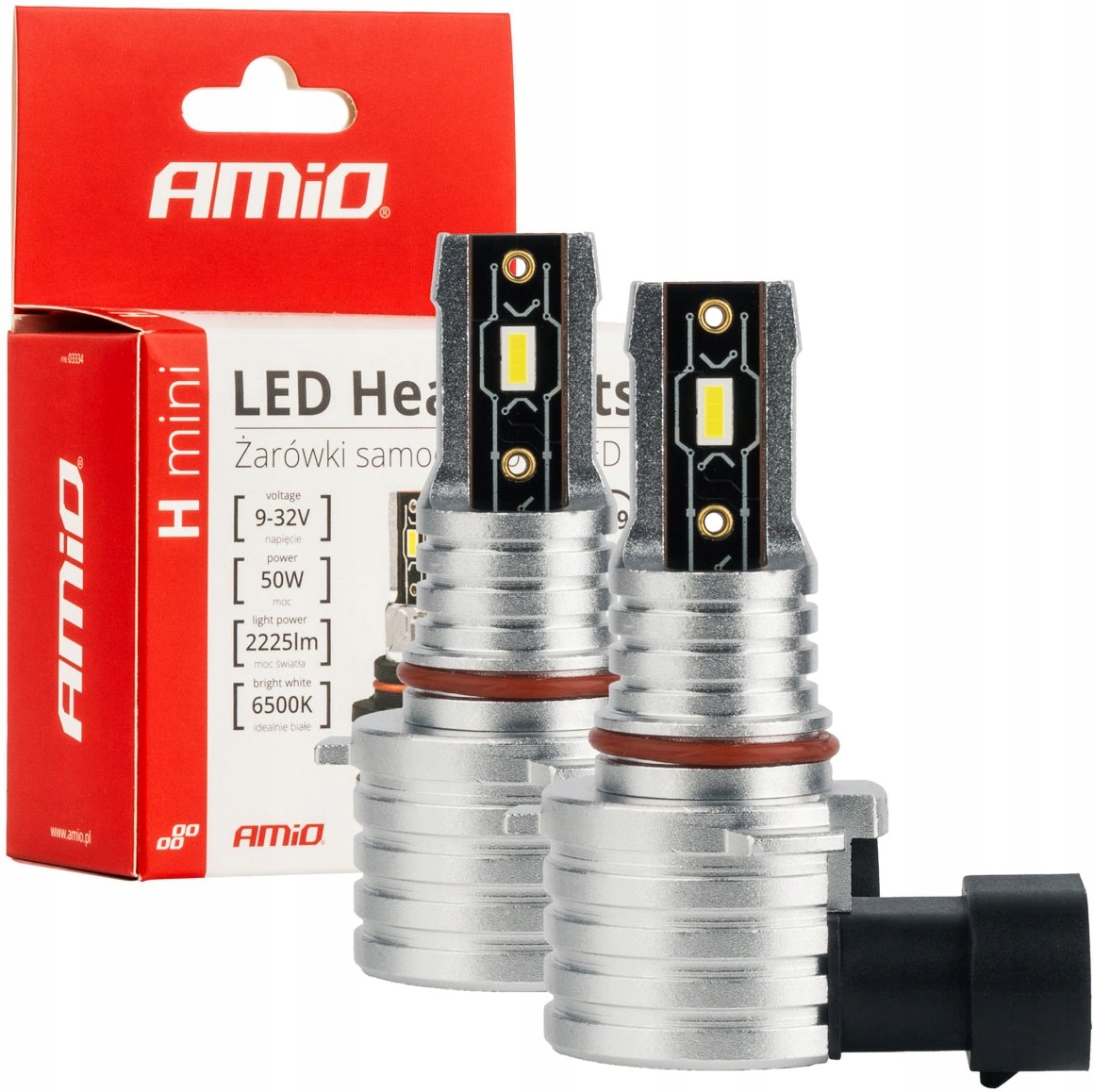 Żarówki Led HB3 9005 HIR1 9011 H10 Białe 6500K Canbus 9-36V Rozmiar 1:1
