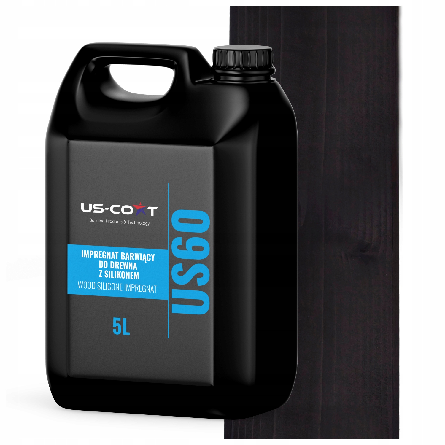 Barvící Impregnat Na Dřevo Se Silikonem 2v1 Altánové Desky Barva Černá 5L