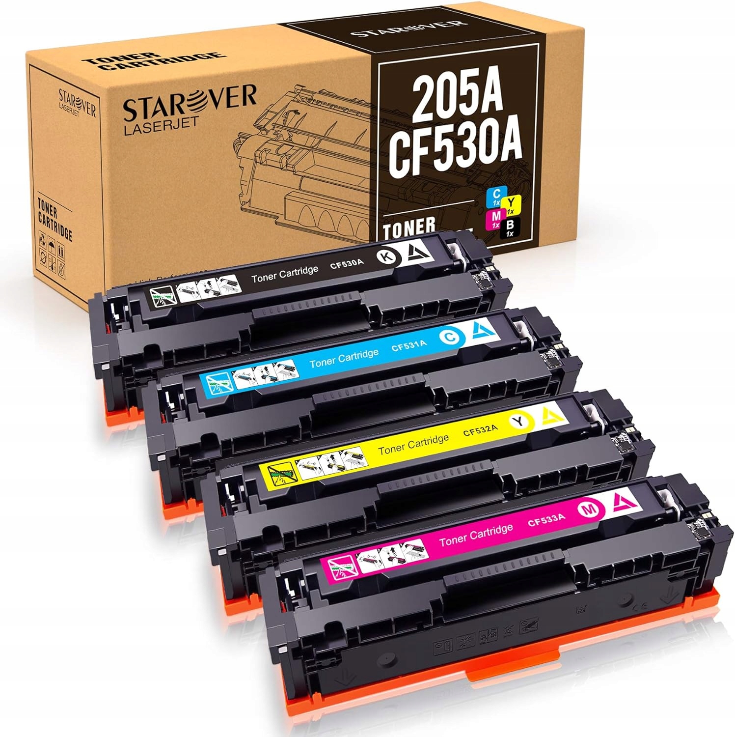 Starover Náhradní Tonerová Kazeta Pro Hp 205A CF530A Sada