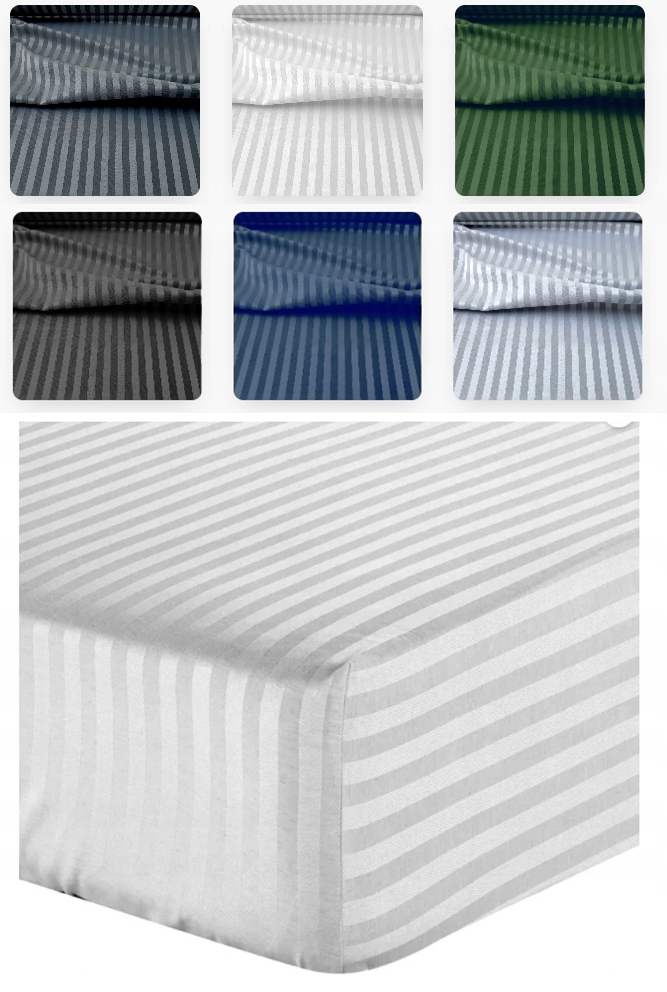 Prostěradlo S Gumičkou 275x275x20 CM Žakárové Mikrovlákno Pásy 2CM Barvy