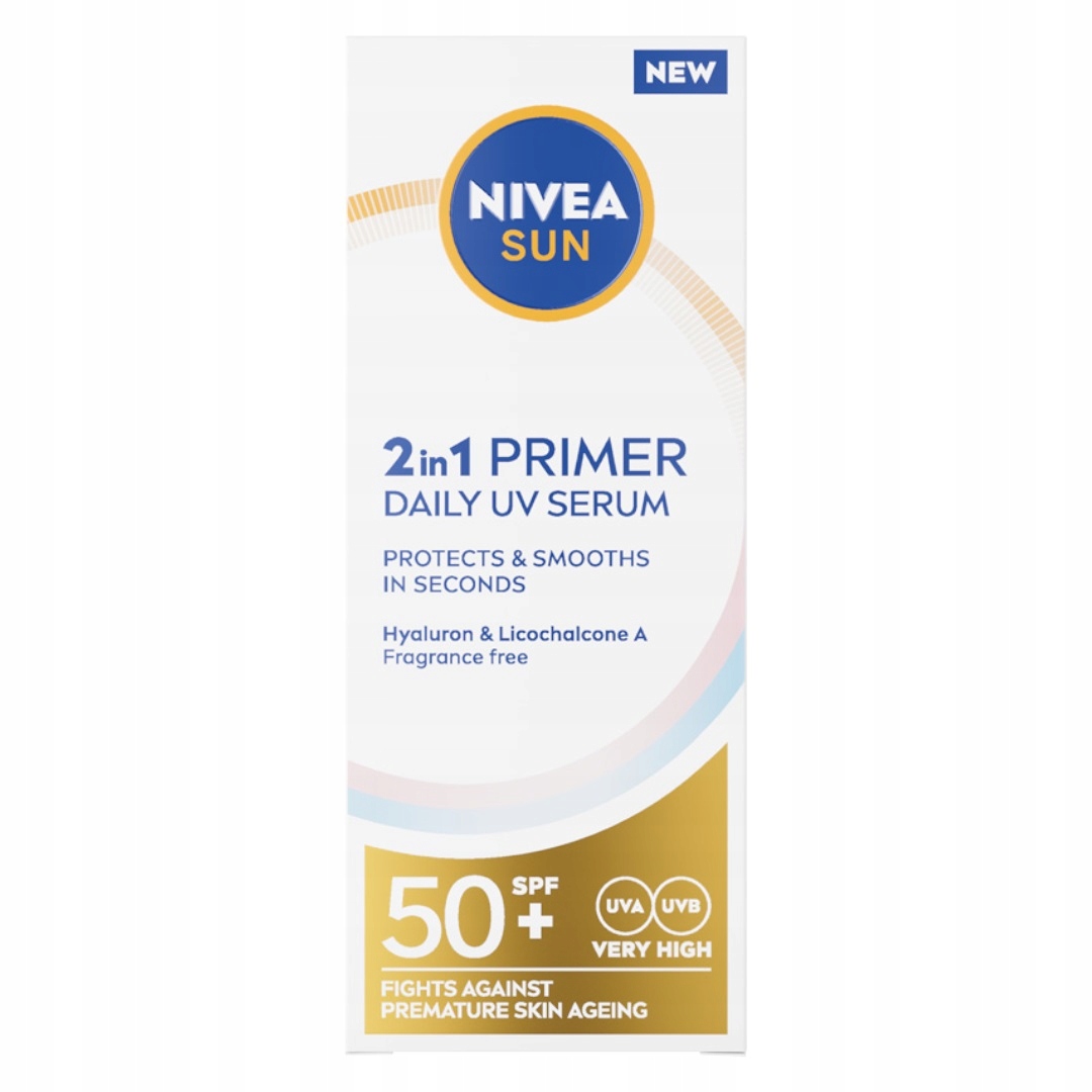 Jemné Nivea Primer Daily Uv sérum 2v1 SPF50+ bez bílých stop 30 ml
