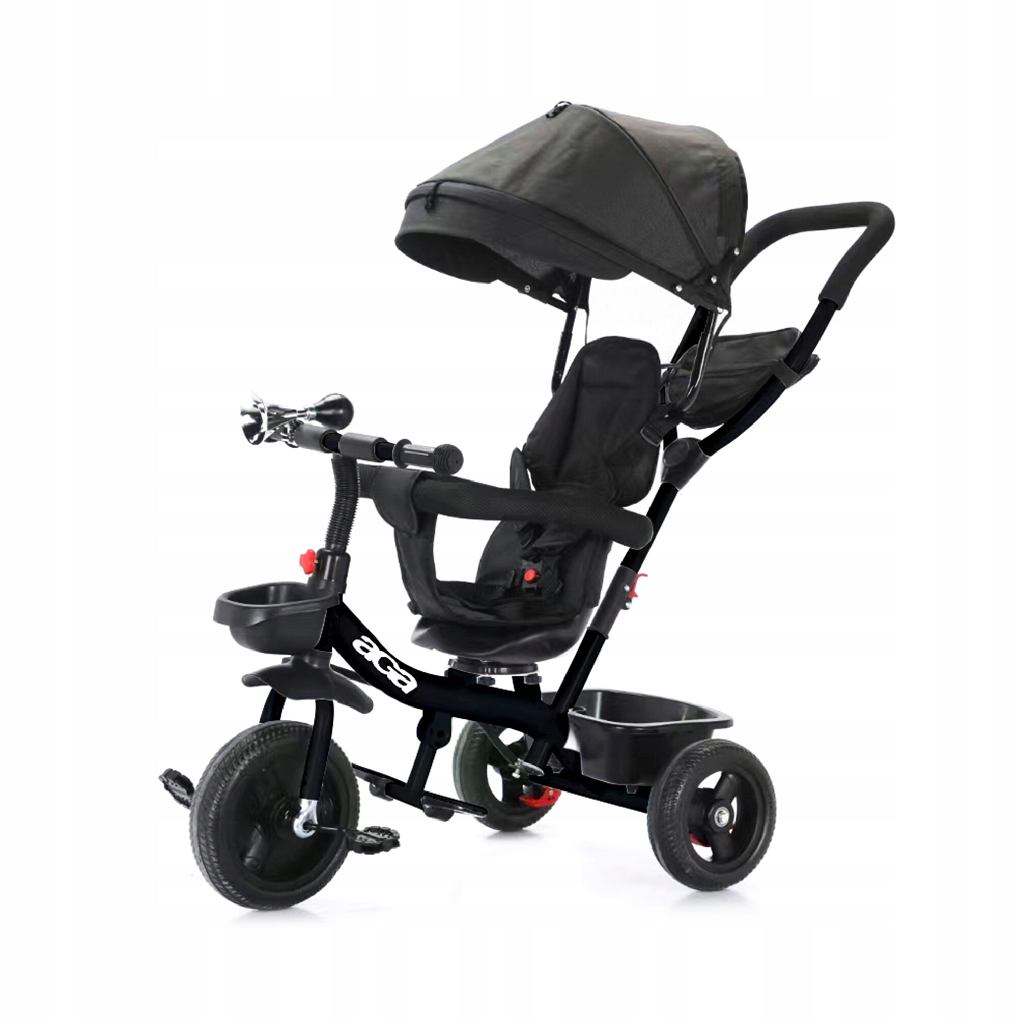 Aga Rowerek trójkołowy dziecięcy Pchacz MR1469 Czarny