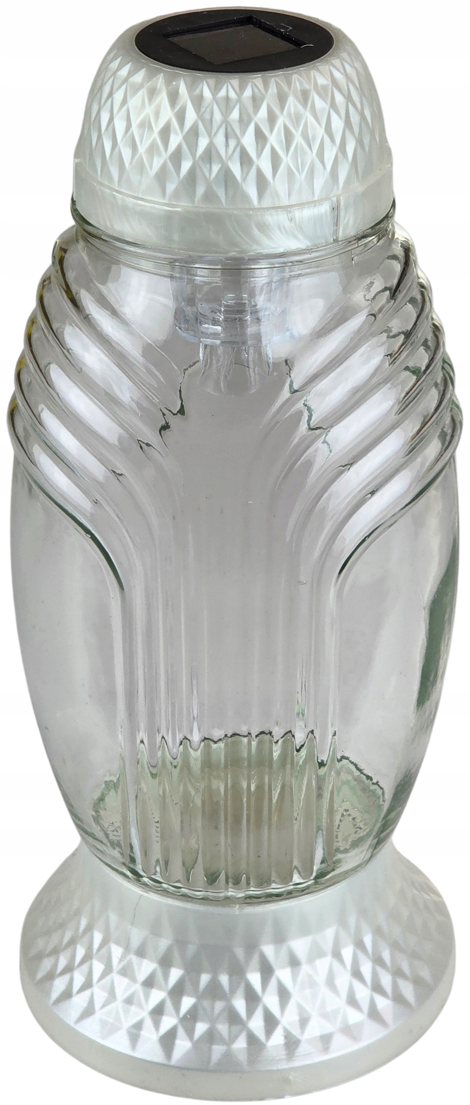 Znicz Solarny LED 25 cm – ZNICZE EKO, Wodoodporny, LA 534 PERŁOWY