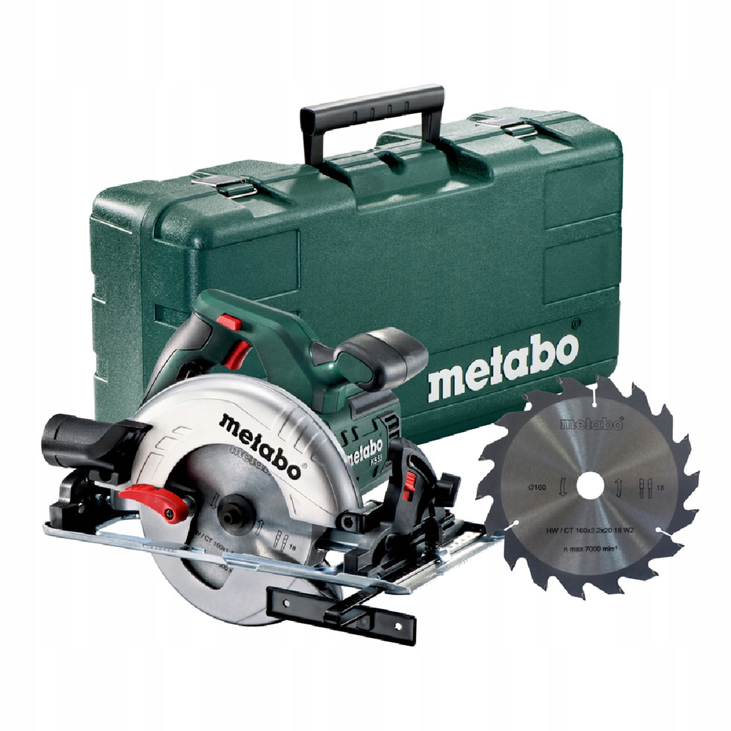 Pilarka Piła Tarczowa Ręczna Metabo Ks 55 Set 1200W 2 Tarcze