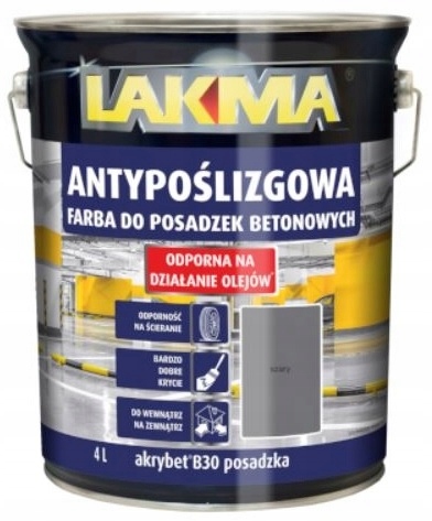 Akrybet B30 Farba Do Betonu Posadzka Lakma 4L szary