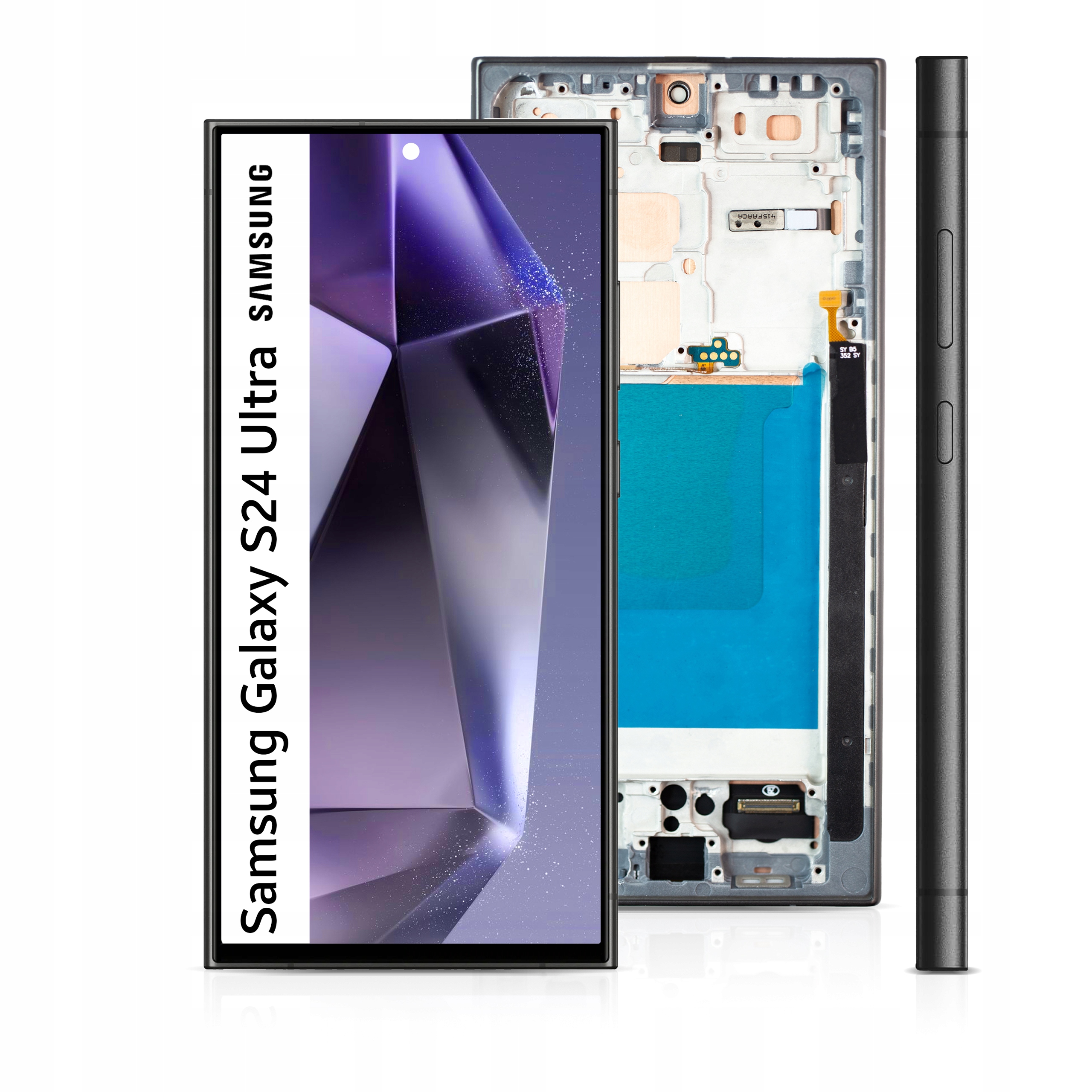 Displej s rámčekom pre Galaxy S24 Ultra Incell LCD panel Titanium Black