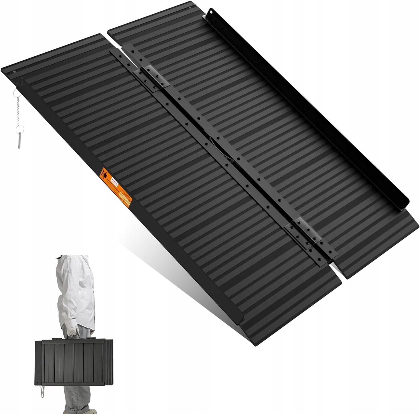 Černá Hliníková Rampa Pro Invalidní Vozíky A Motorky 122 X 72 360 Kg