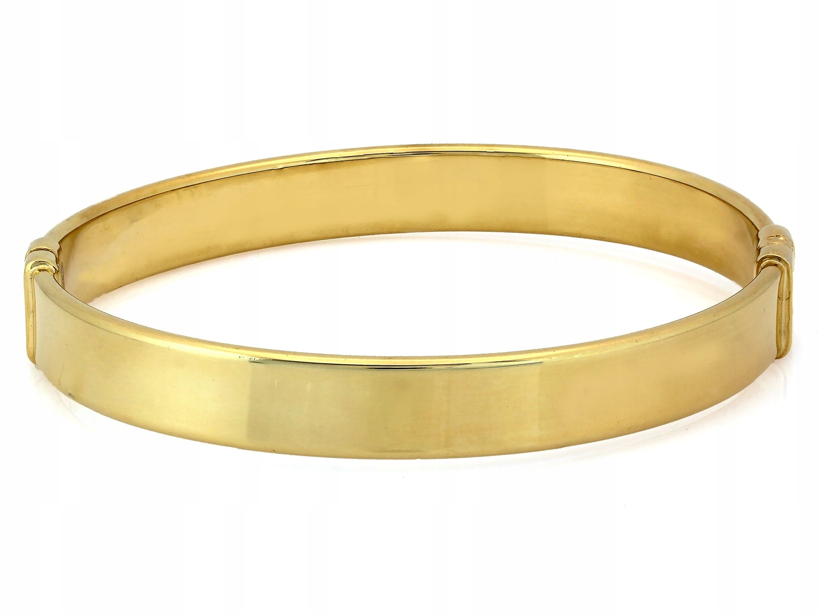 Pozlacený náramek ze stříbra 925, tuhý, efektní Bangle pro maminku r19