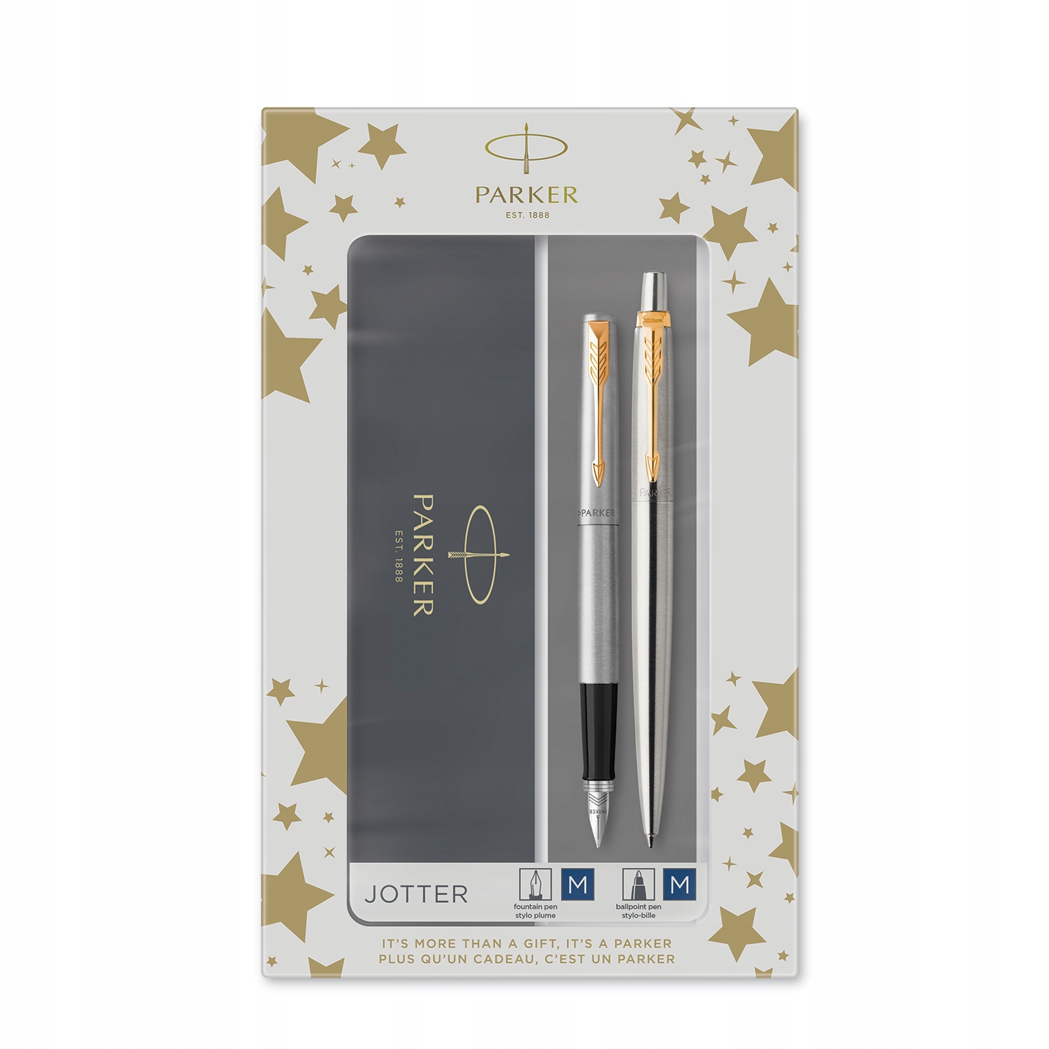 

Zestaw pióro i długopis Parker Jotter Stalowy Gt