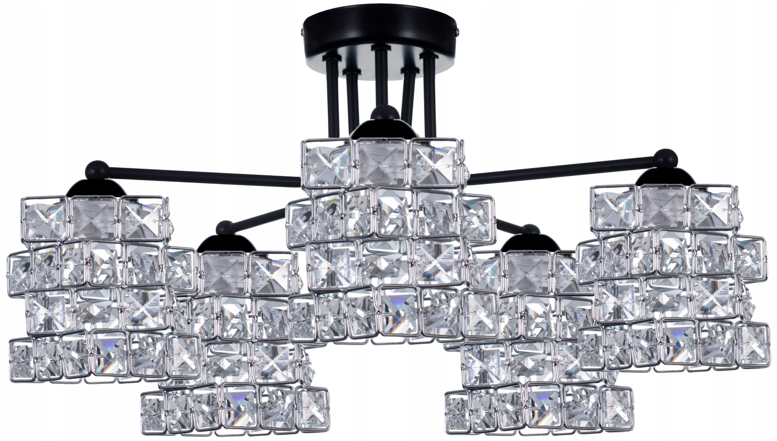 

Lampa Wisząca Plafon Sufitowa Żyrandol Kryształki