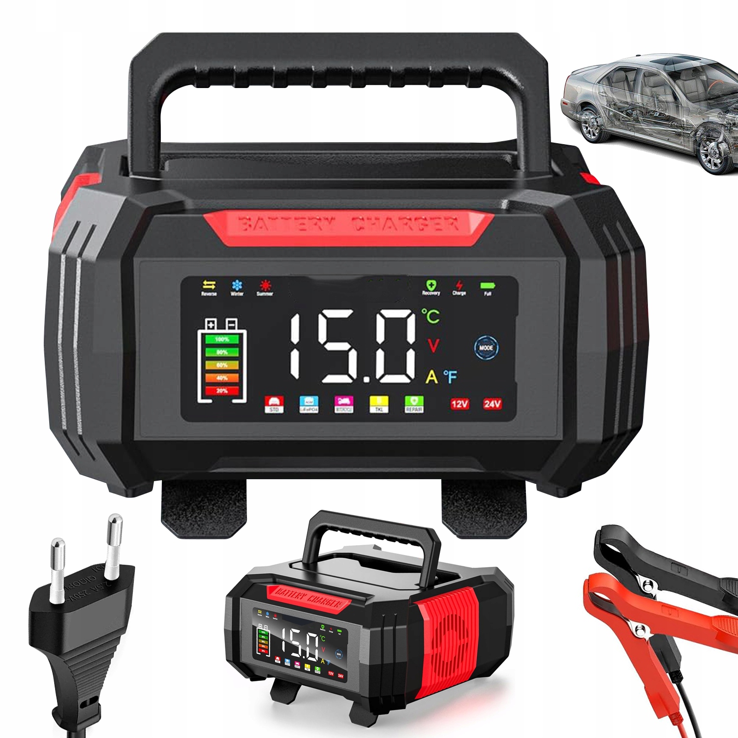 Nabíječka 12V/24V S Velkou Proudovou Hodnotou Pro Traktory A Lodě