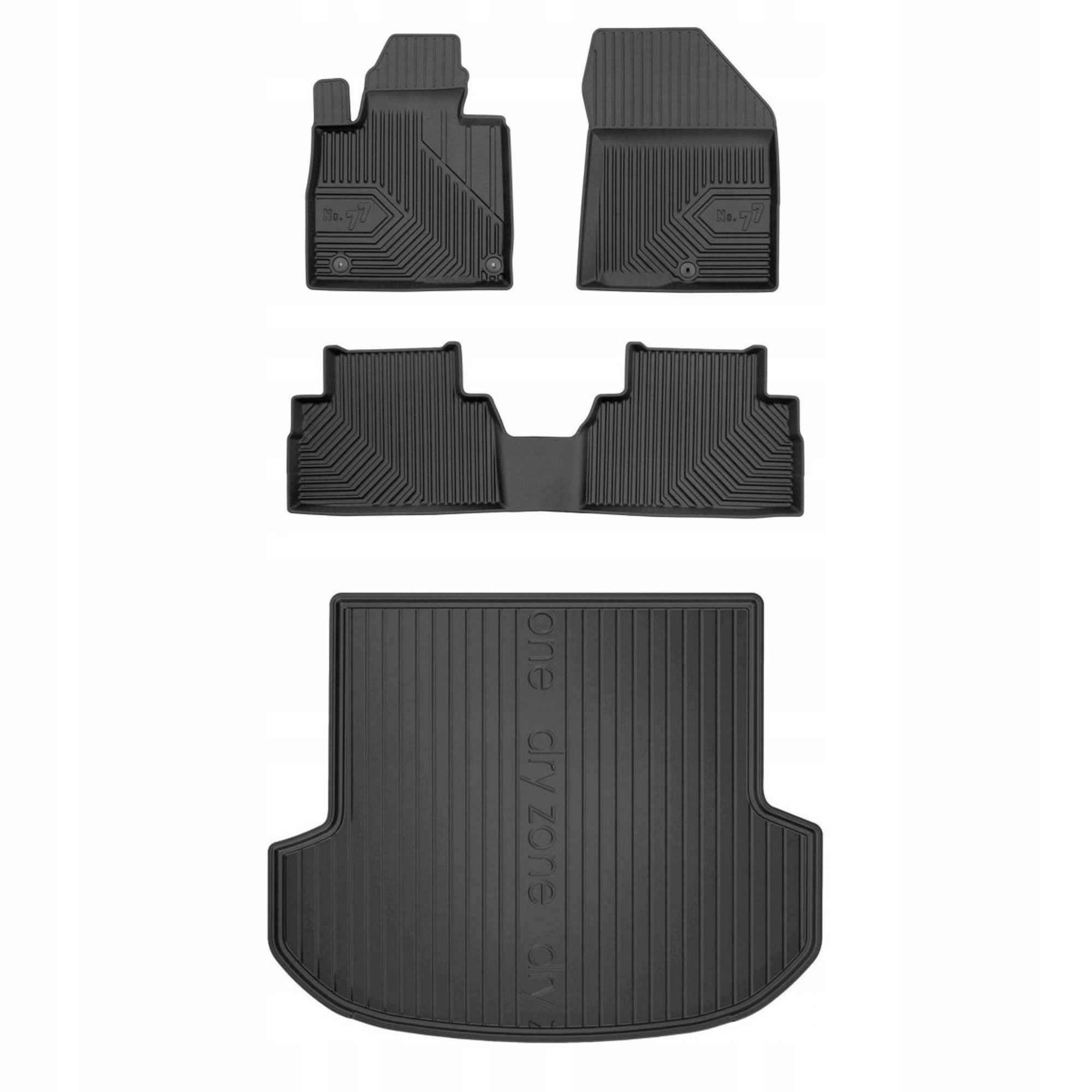 Gumová sada kobercov a rohoží Hyundai Santa Fe IV 2018-2023