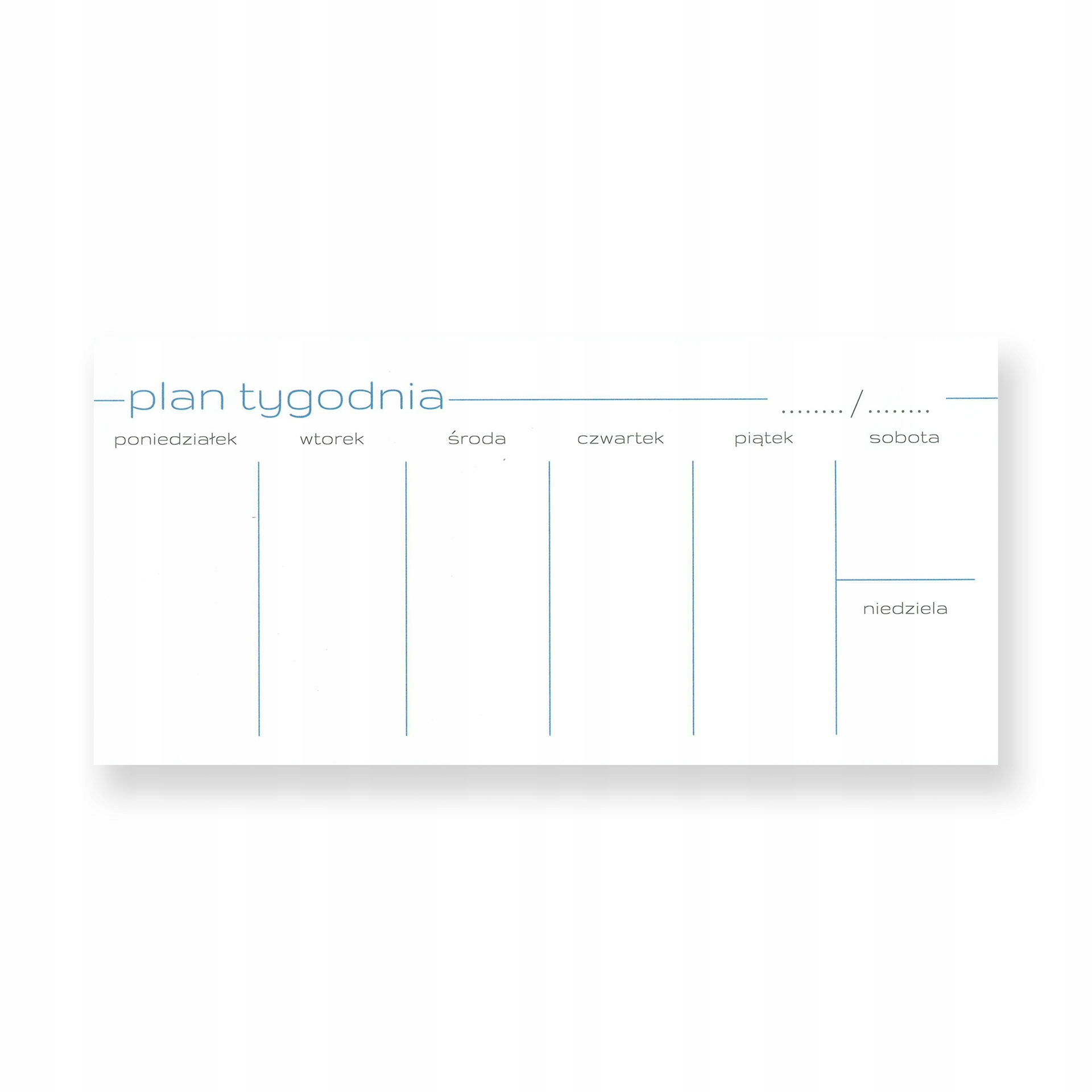 

Planer tygodniowy, notes 52 karty