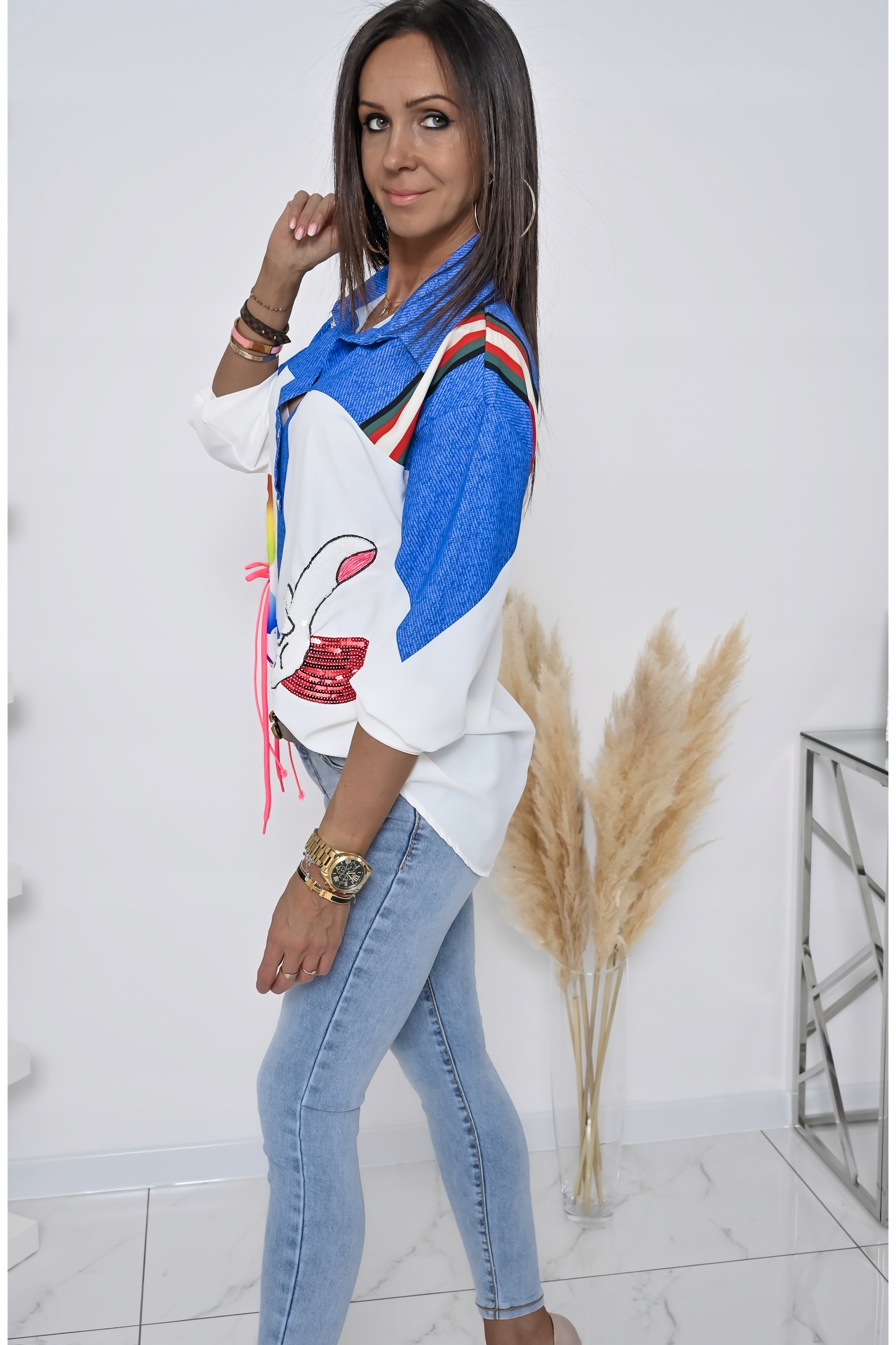 ZJAWISKOWA WIOSENNA KOSZULA PARTY! WZ.3 L Zapięcie guziki