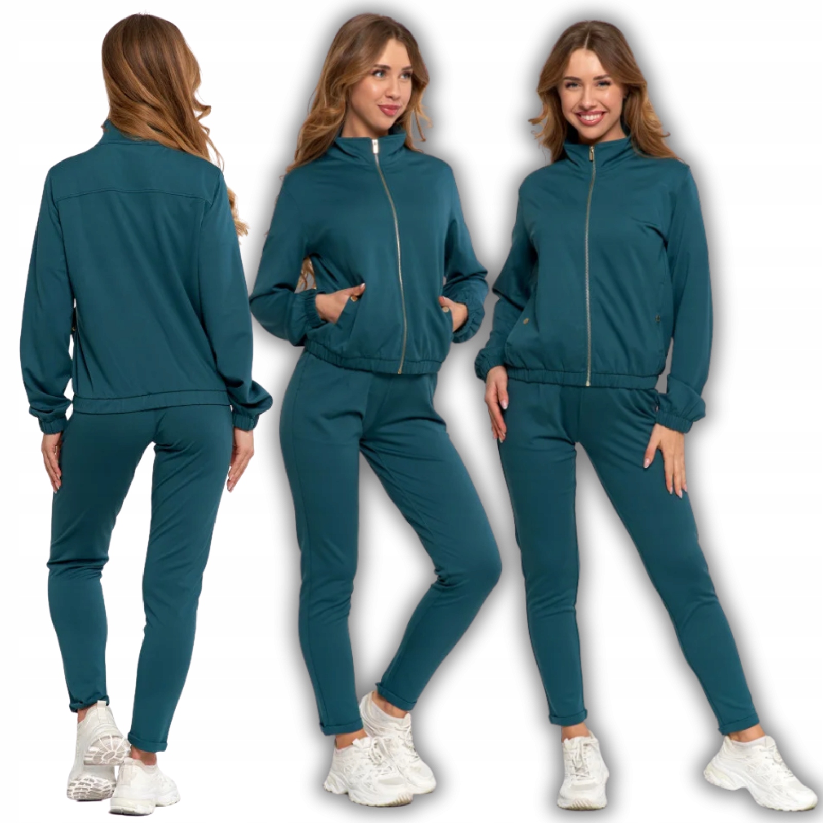 Dámská tepláková souprava mikina na zip Kalhoty Zúžené Nohavice Moraj XXL