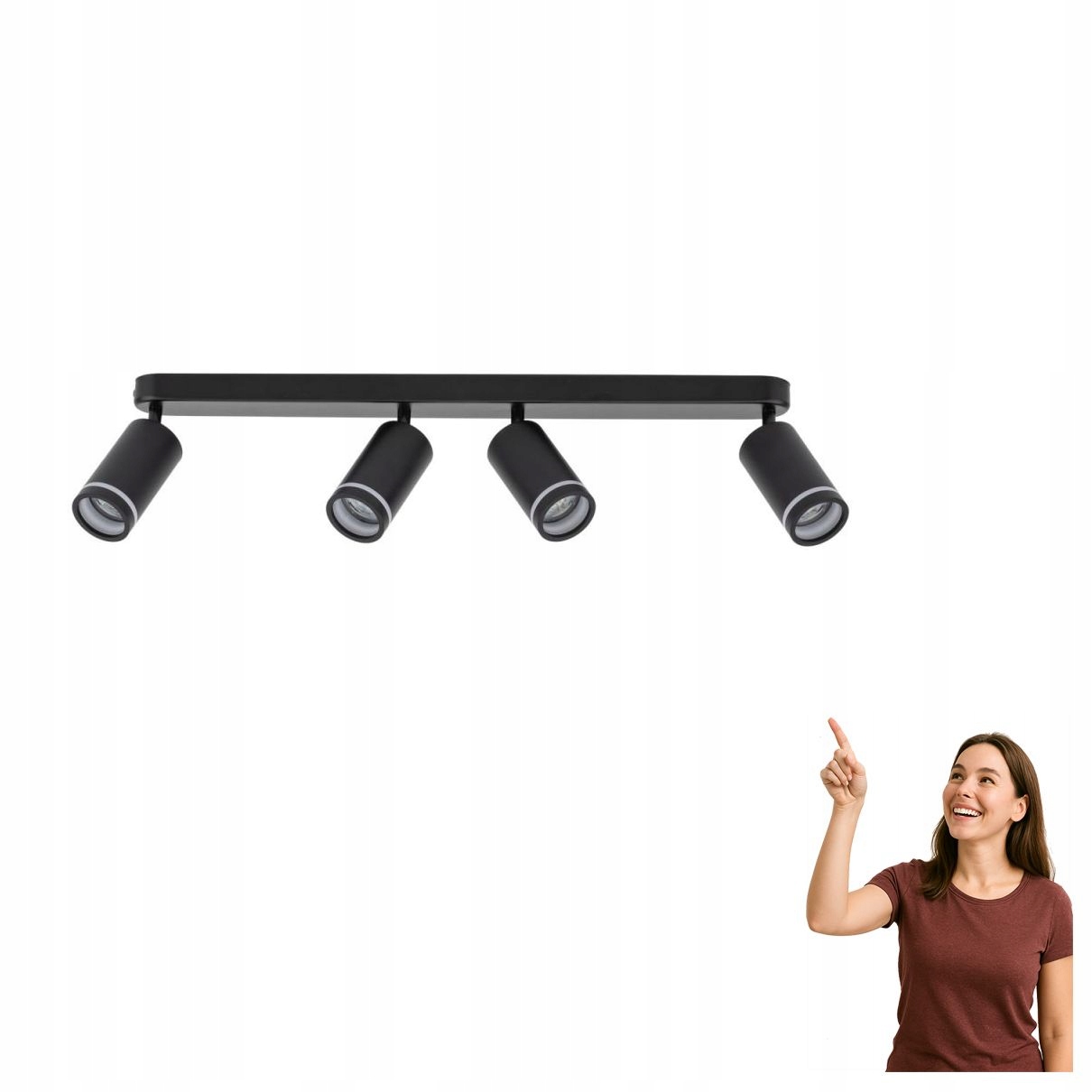 Lampa spot reflektor Jet Black 6916 Tk Lighting