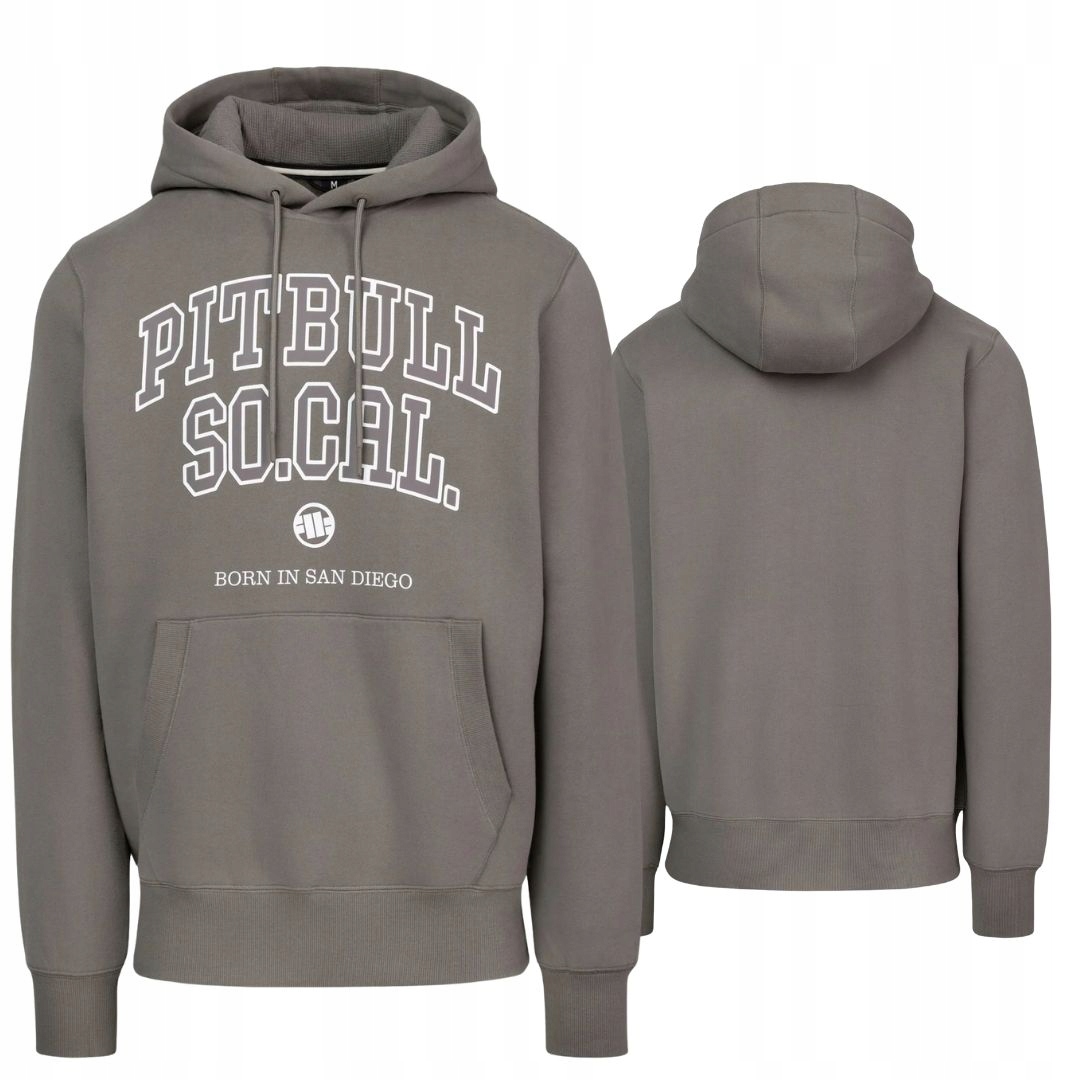 Pitbull West Coast Pánská Mikina S Kapucí So Cal Tmavě Šedá 3XL