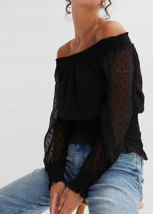 BLUZKA Z DEKOLTEM CARMEN__46 Marka Bonprix