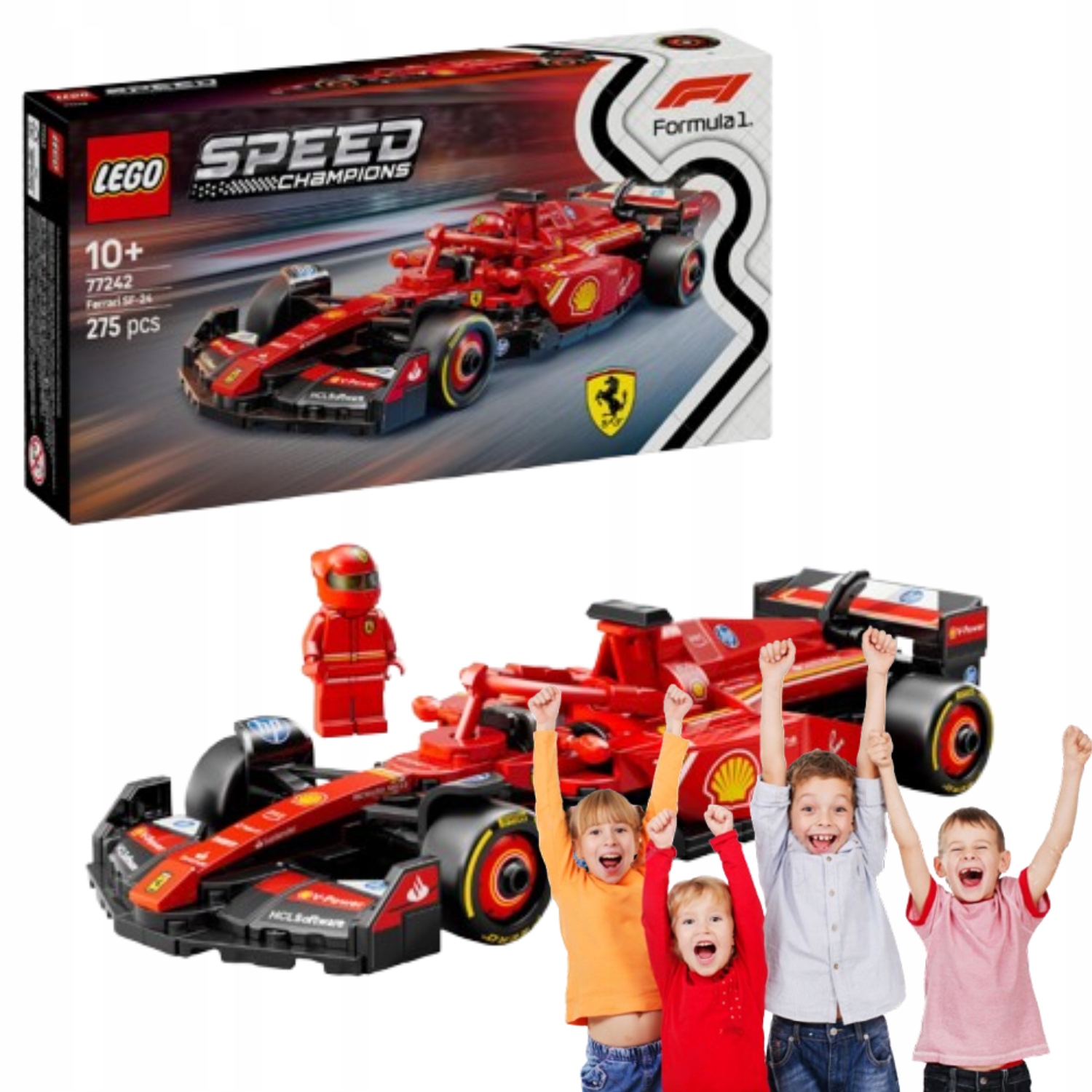 Lego Speed Champions 77242 Bolid F1 Ferrari SF-24 Minifigurka Dla Fanów