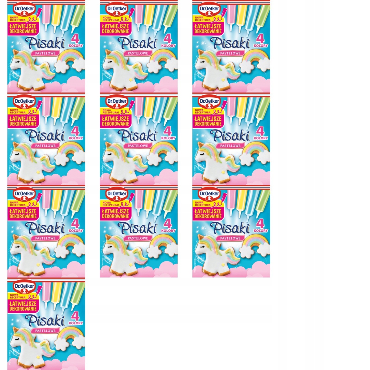 10x 68g Dr . oetker pisaki cukrowe pastelowe Karton