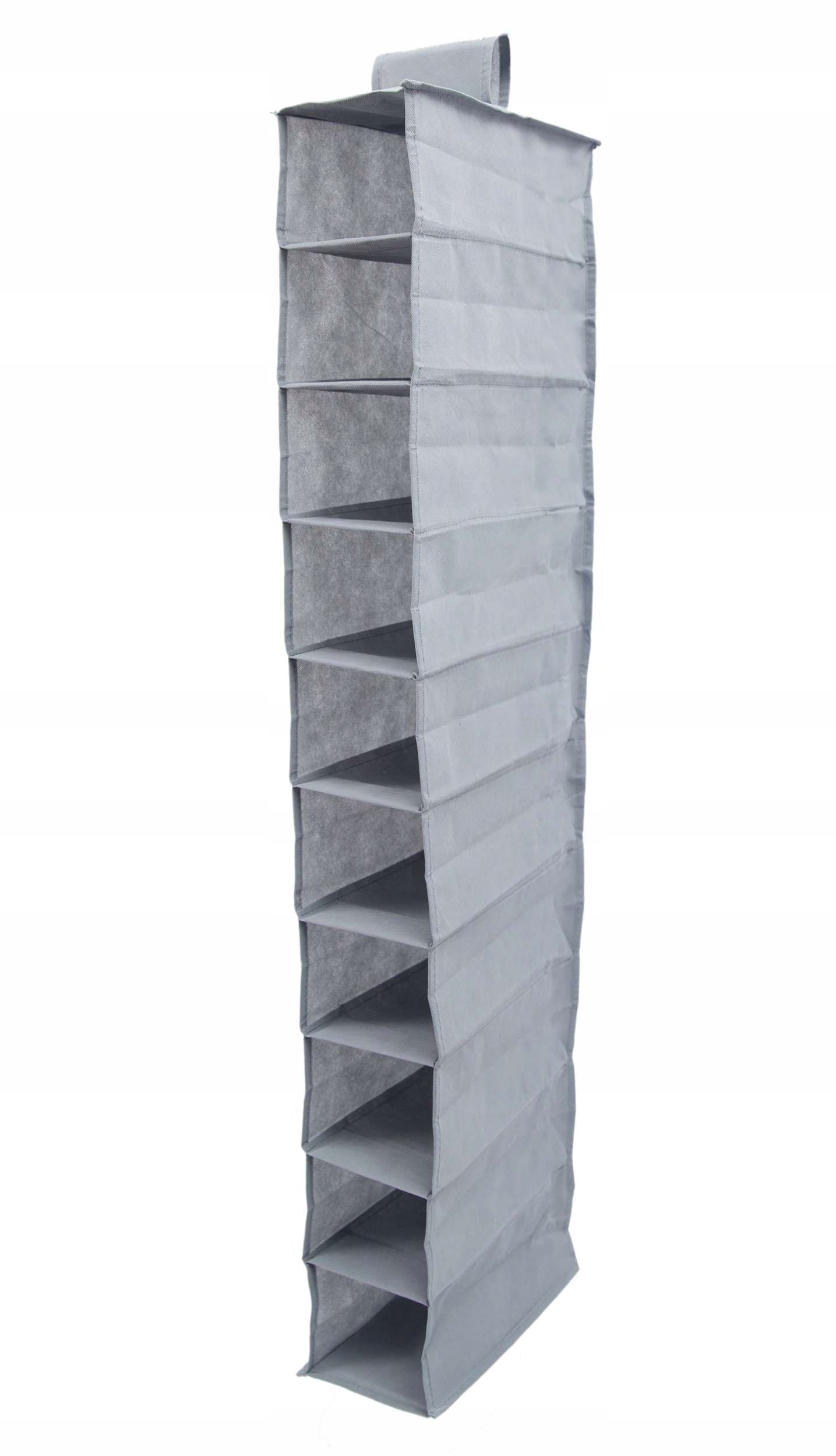 MATERIAŁOWA PÓŁKA WISZĄCA Z 10 PÓŁKAMI SZARA Rodzaj organizer do szafy