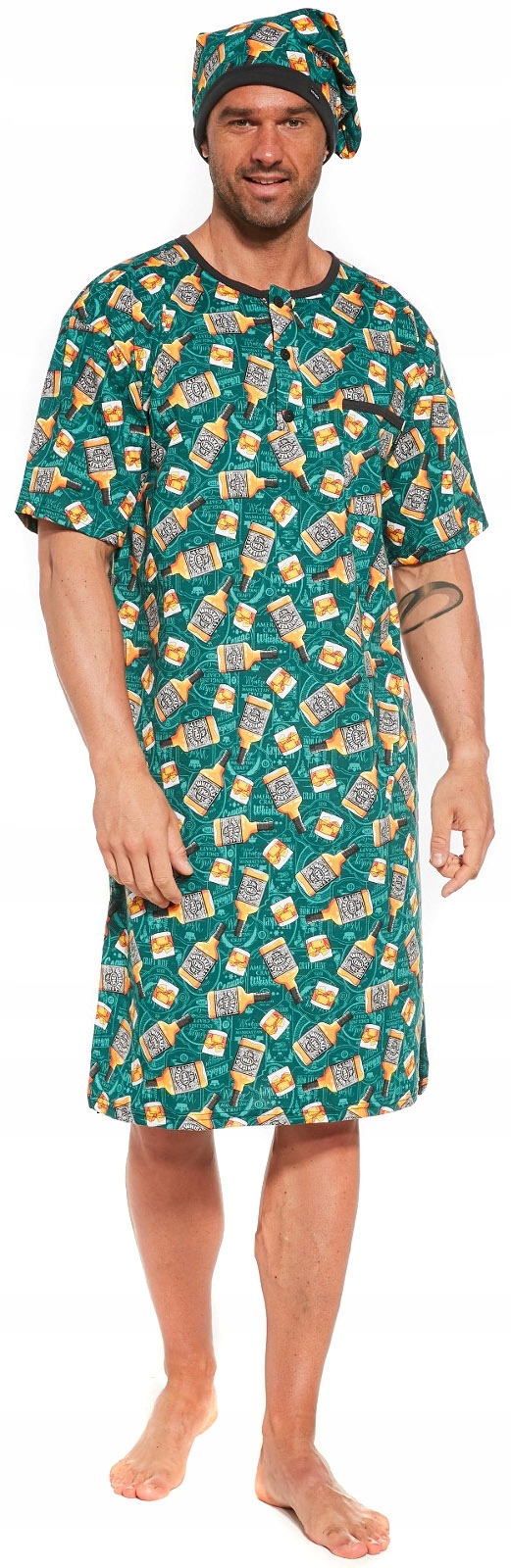 KOSZULA NOCNA ZE SZLAFMYCĄ W WHISKEY Cornette L Marka Cornette