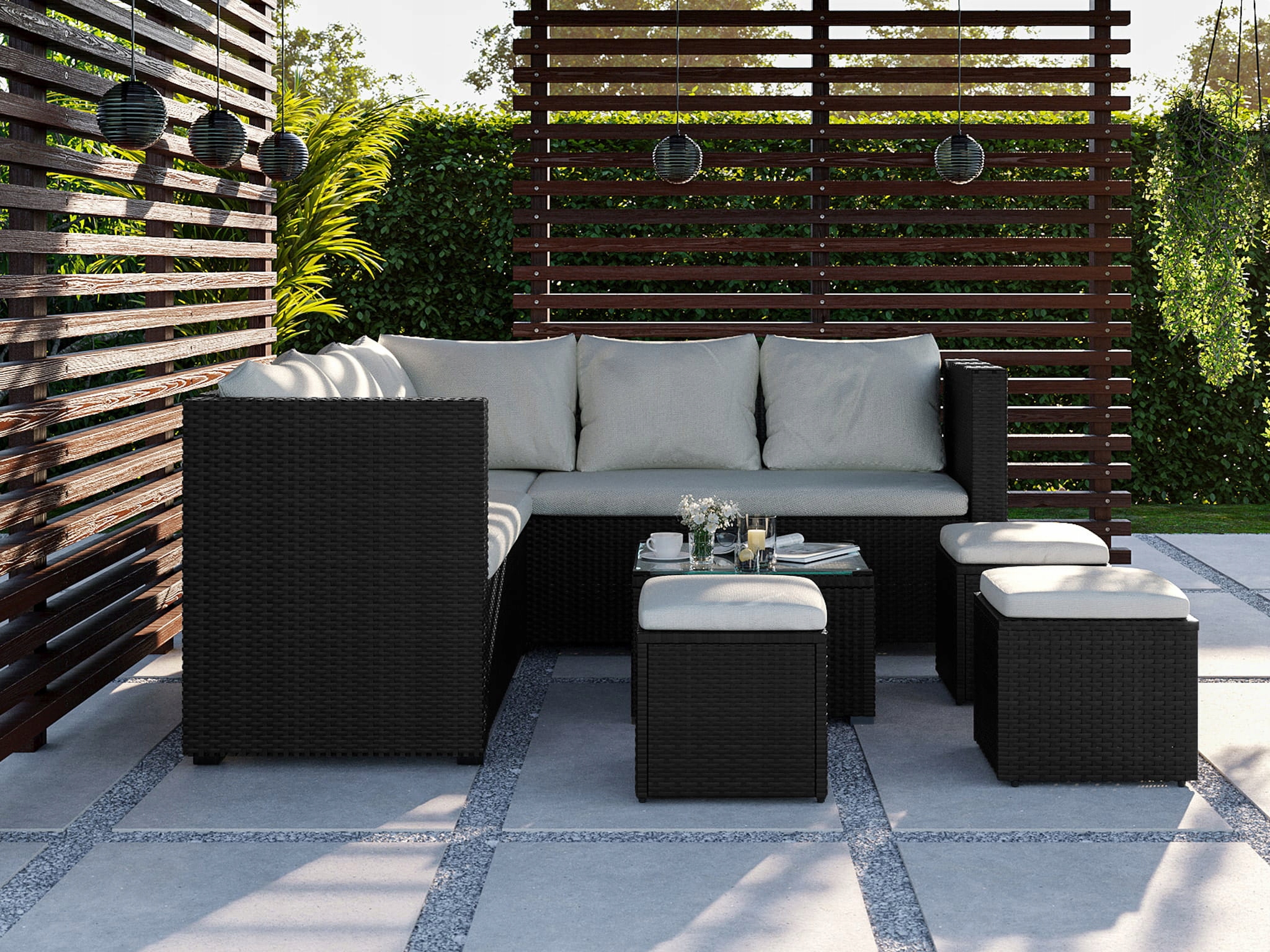 Meble ogrodowe rattanowe 1162s czarny Producent EMWOmeble