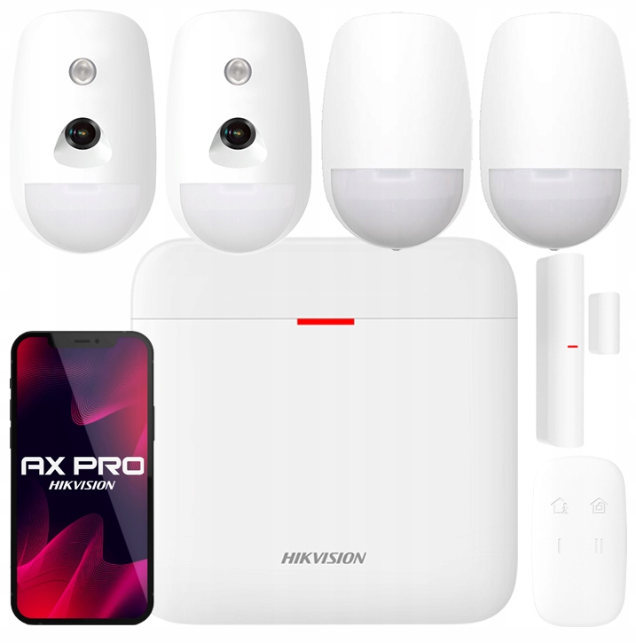 Alarmový set Hikvision Ax Pro WiFi 2x Pir s kamerou 1x Pir aplikácia