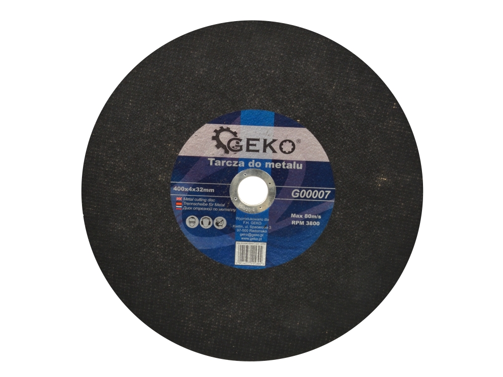 

Tarcza Do Cięcia Metalu 400 x 4 x 32mm Geko