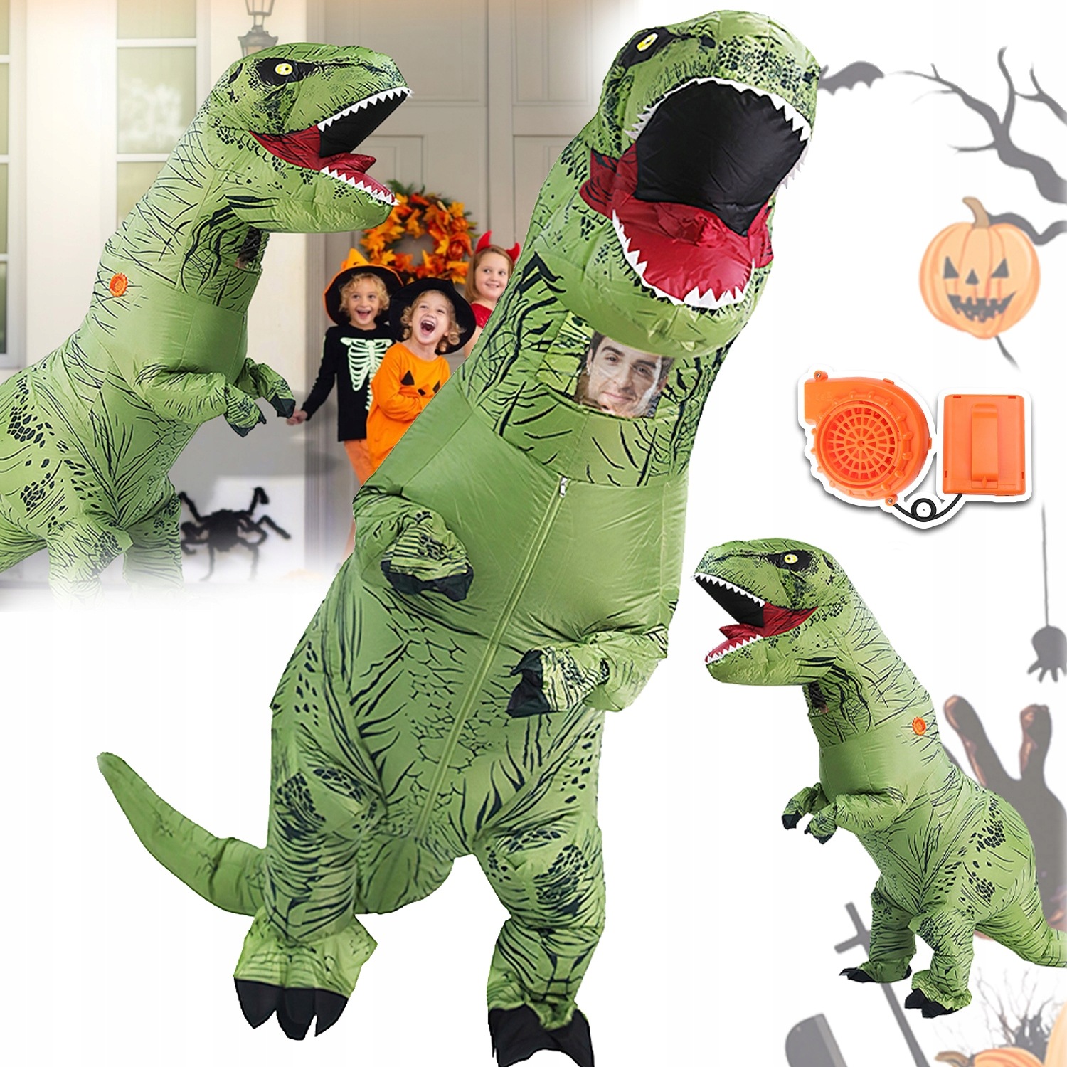 Velký Dinosaurus Kostým Karneval Nafukovací Převlek Pro Dospělé T-rex