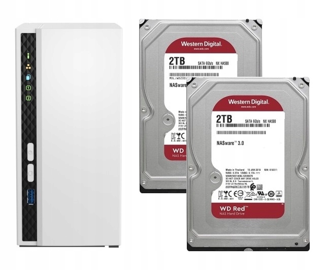 

Serwer Nas Qnap TS-233 2 x 2TB Wd Red
