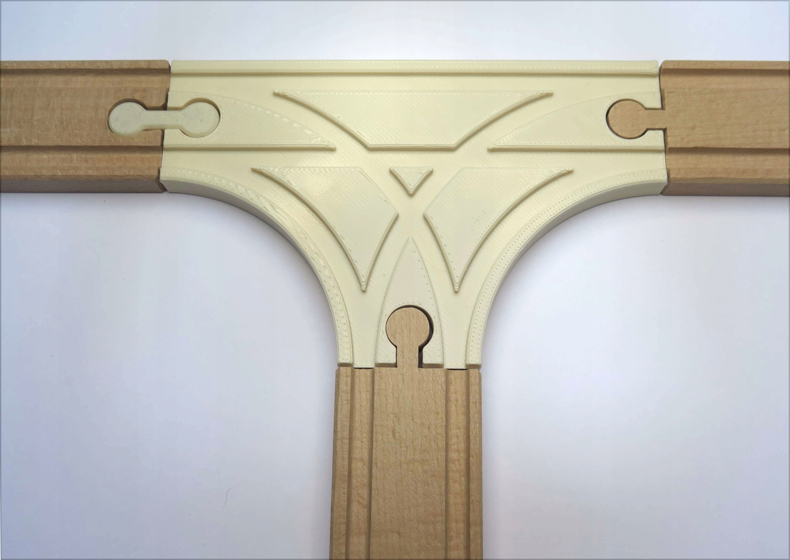 Rozjazd T do torów drewnianych BigJigs tory drewniane + łączniki męskie Kod producenta tr9