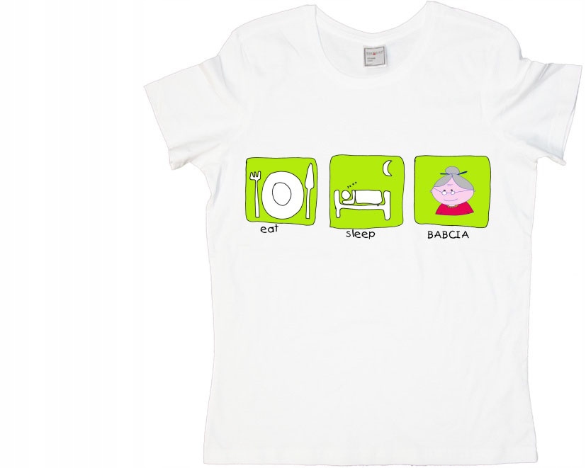 

Damska Koszulka Babcia Dziadek Super Wzory b6a