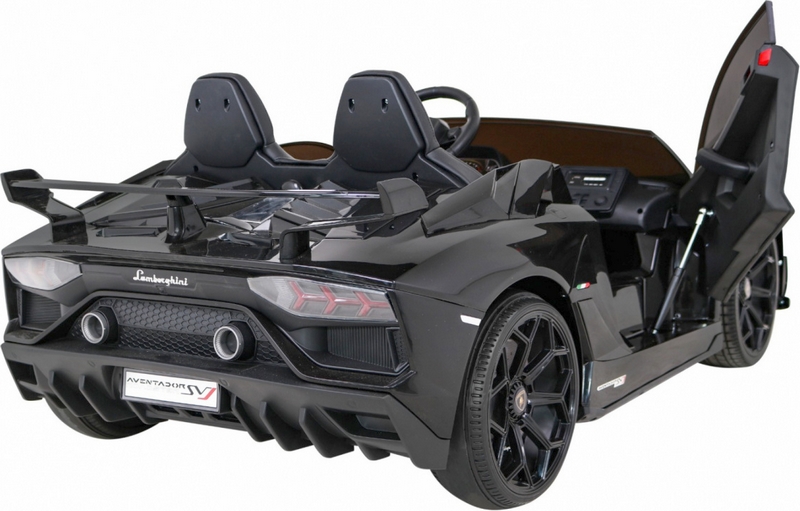 CZARNE LAMBORGINI AVENTADOR AUTO 2 OSOBOWE AKUMULATOR 24V 2 SILNIKI PILOT