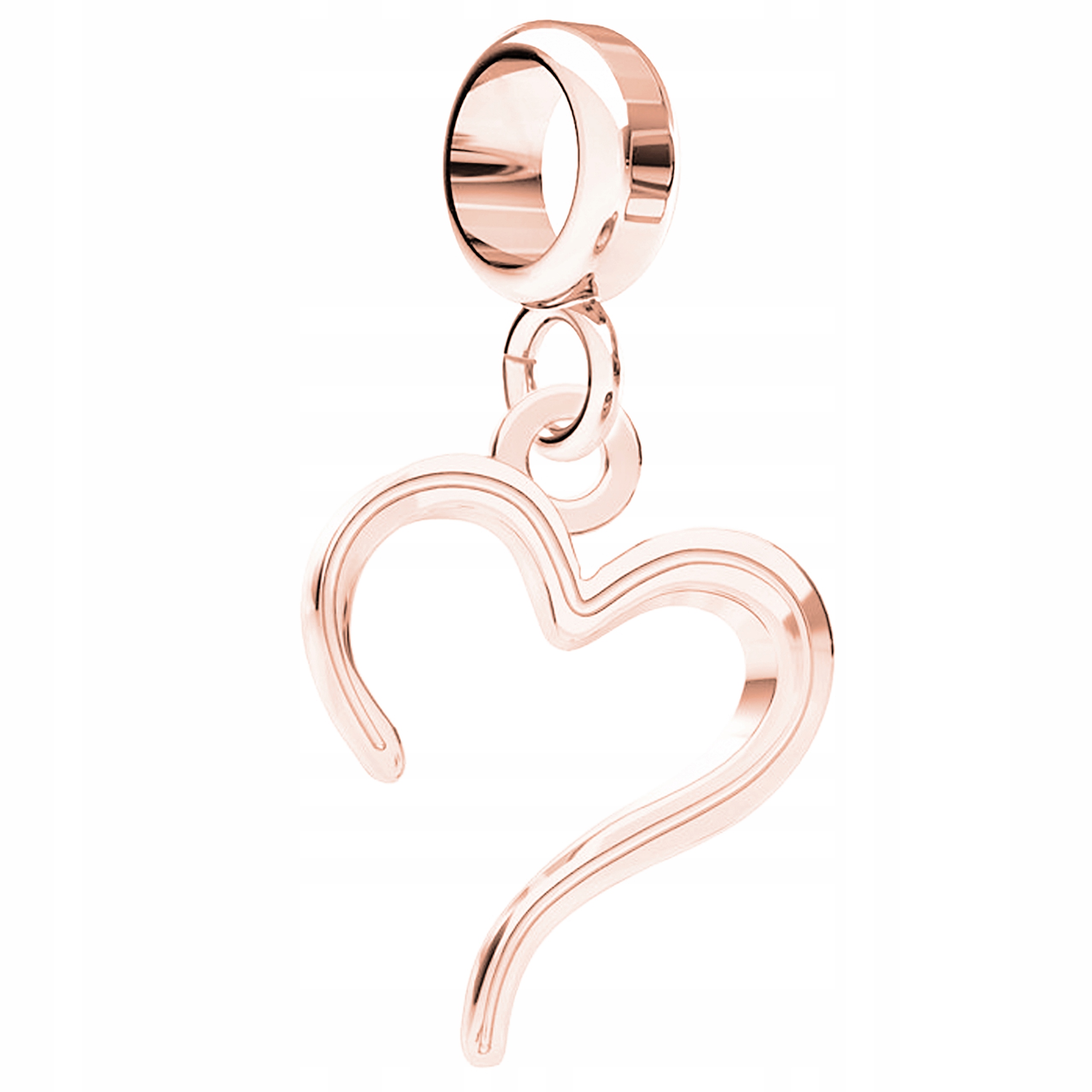 Charms Pozlacený se srdíčkem Love Heart Srdce Srdíčko Stříbro 925