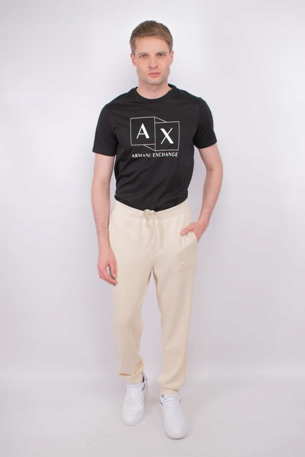 Pánské kalhoty Armani Exchange 3DZPAA Zjubz krémové XL