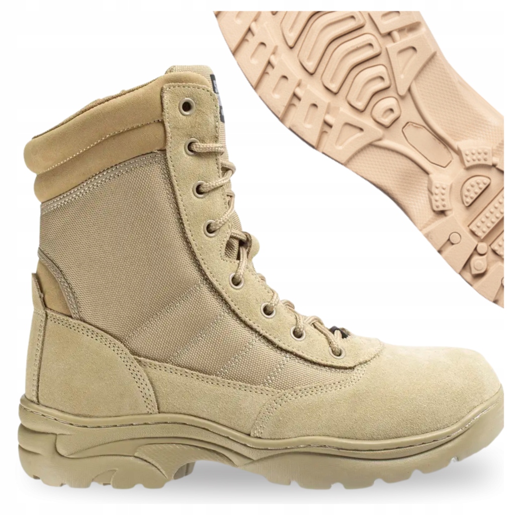 Vysoké taktické boty Safety Jogger Dune, odstíny hnědé a béžové 43