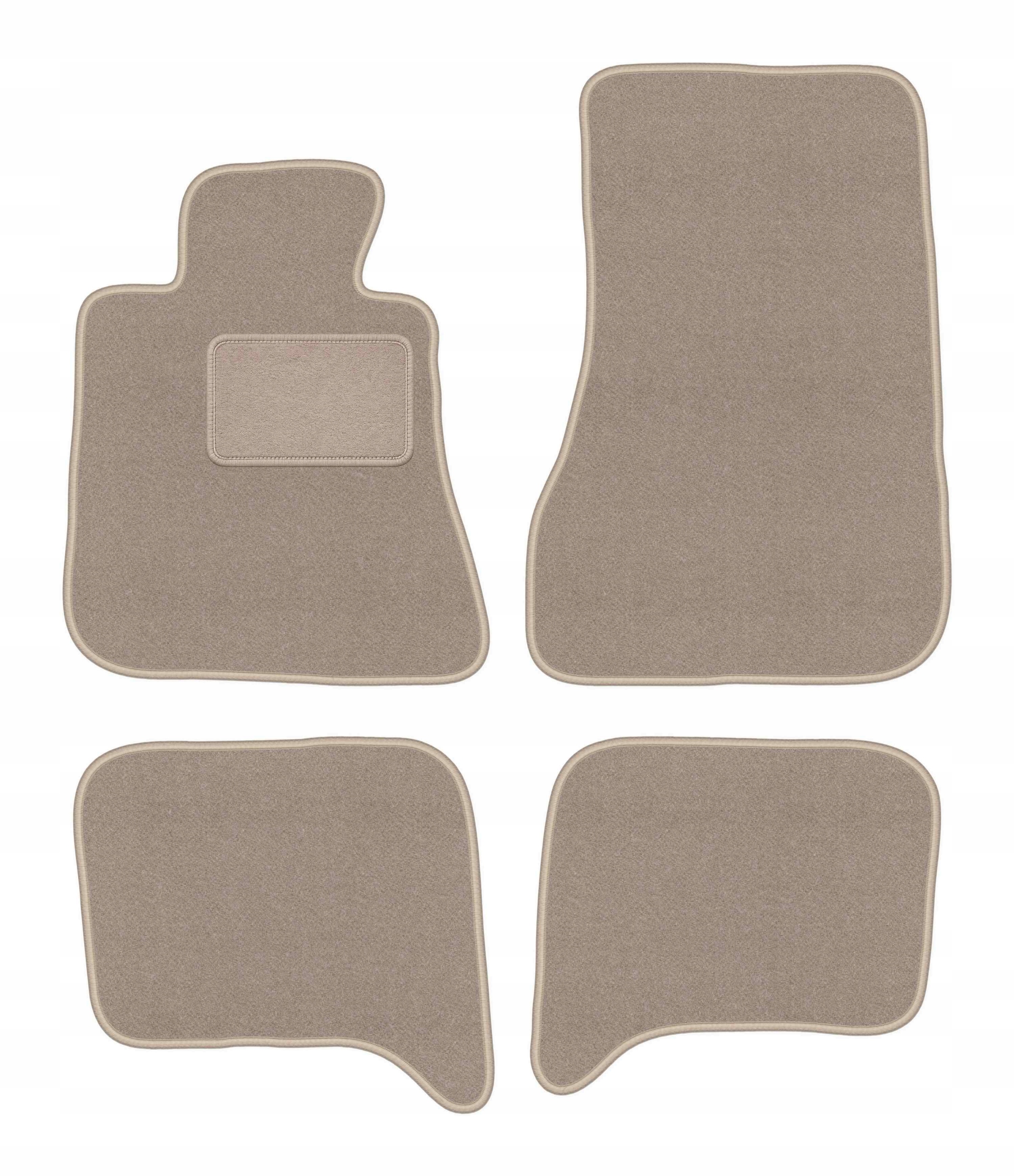Dywaniki samochodowe welurowe do Bmw 5 E28 1980-1990 komplet Lux beż 4 szt.